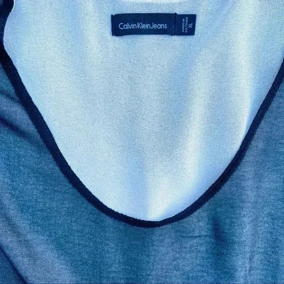 Calvin Klein Gray Sheer High Low Cami Tank Top - Picture 16 of 16